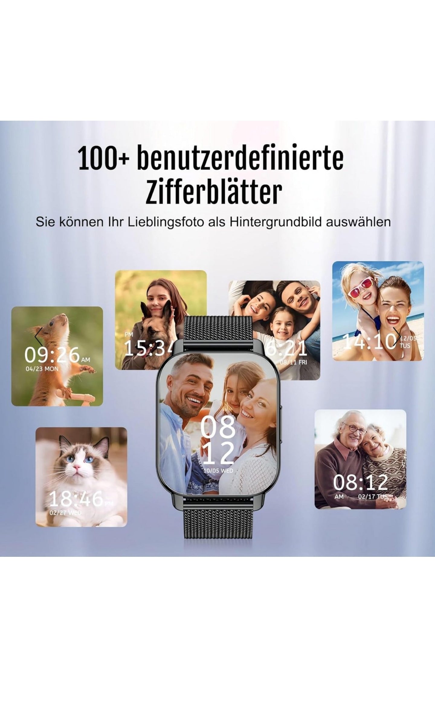 NARCID
für Damen Herren mit Telefonfunktion,Fitnesstracker Smartwatch
Mit Sprachassistent/Message Reminder,Puls-Schlaf-Monitor,Schrittzähler
Andriod iOS
Betriebssystem