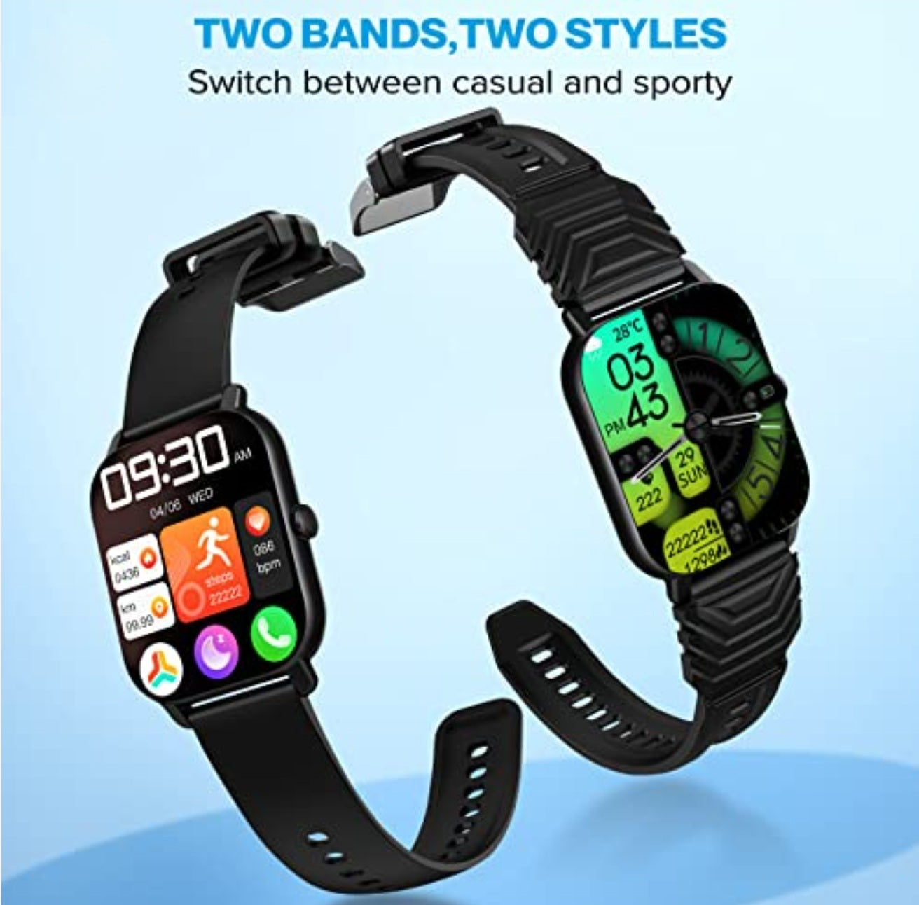 Aptkdoe Smartwatch Damen Herren mit Bluetooth Anrufe, 1.85 Zoll Voll Touch Screen Smart Watch, 112 Sportmodi Fitnessuhr, IP68 Wasserdicht Sportuhr mit Schrittzähler Schlafmonitor für iOS und Android