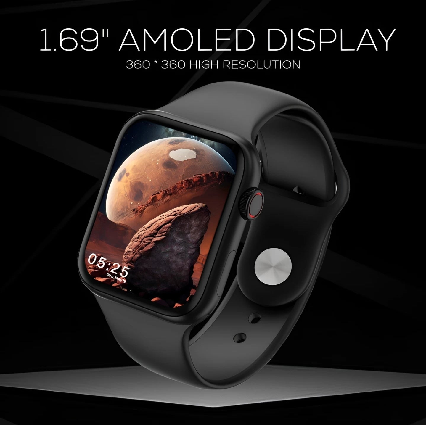 Konadu M56 Smartwatch 1,69" HD Touchdisplay in Schwarz