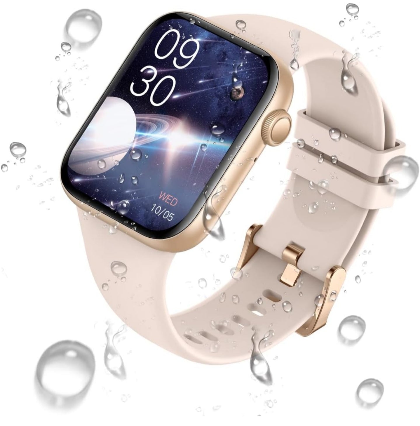 HOETEK Smartwatch Damen mit Telefonfunktion, 1,95 Zoll Bluetooth Anrufe Smartwatch, Fitnessuhr Herren mit Herzfrequenzmessung, Schlafmonitor, IP67 wasserdicht und Aktivitätstracker für iOS Android