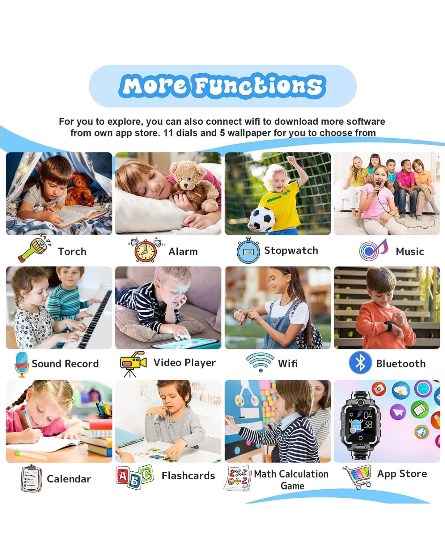 LiveGo Smartwatch Kinder mit GPS und Telefon, 4G Sicheres Smartwatch mit 360° Drehbarem, GPS/SOS-Anruf für Kinder, Studenten im Alter von 4-12Y, Geburtstagsgeschenke Schultag(Schwarz)