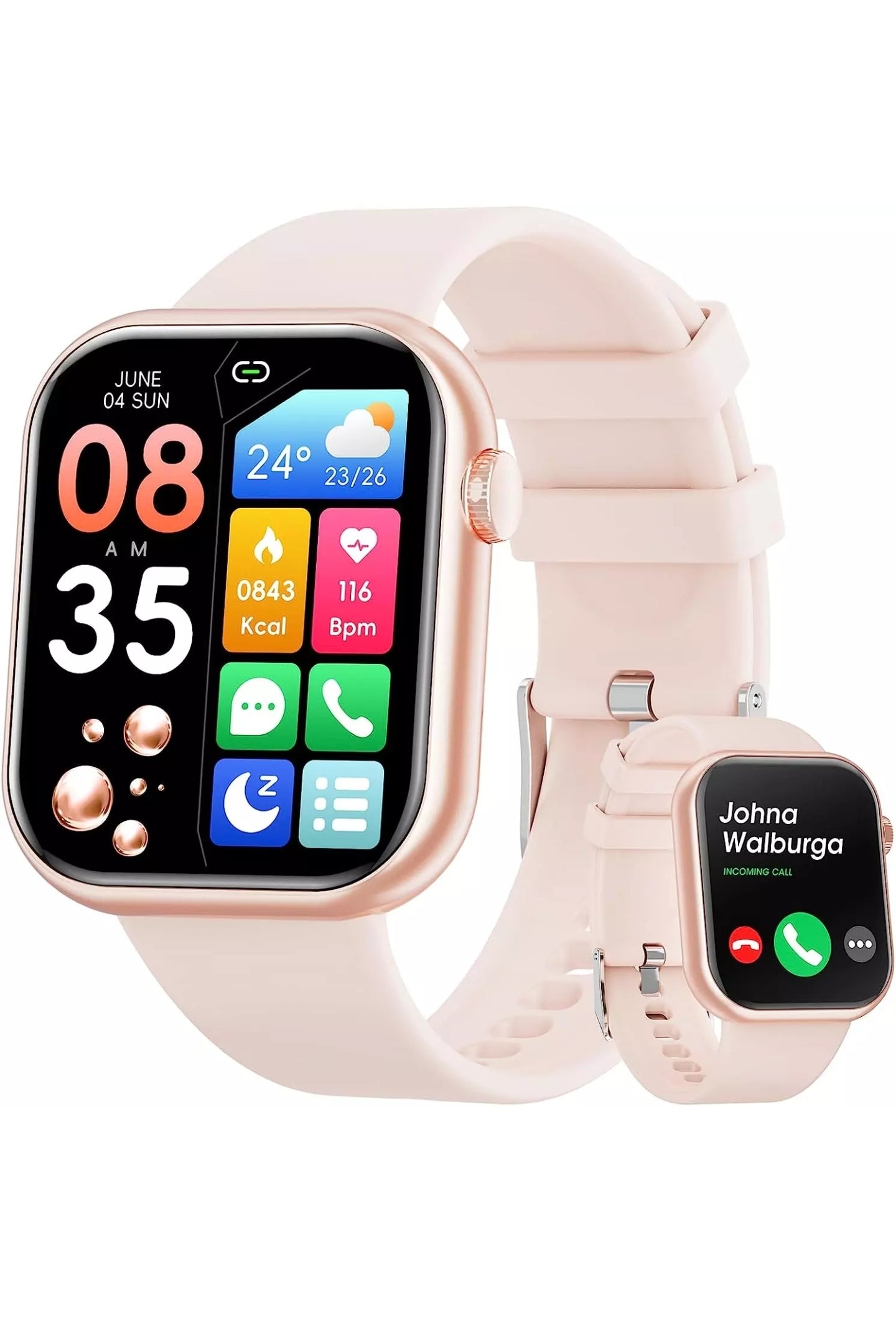2023 Smartwatch Uomo Donna, 1,85'' Schermo Orologio Smartwatch Con Chiamata Bluetooth