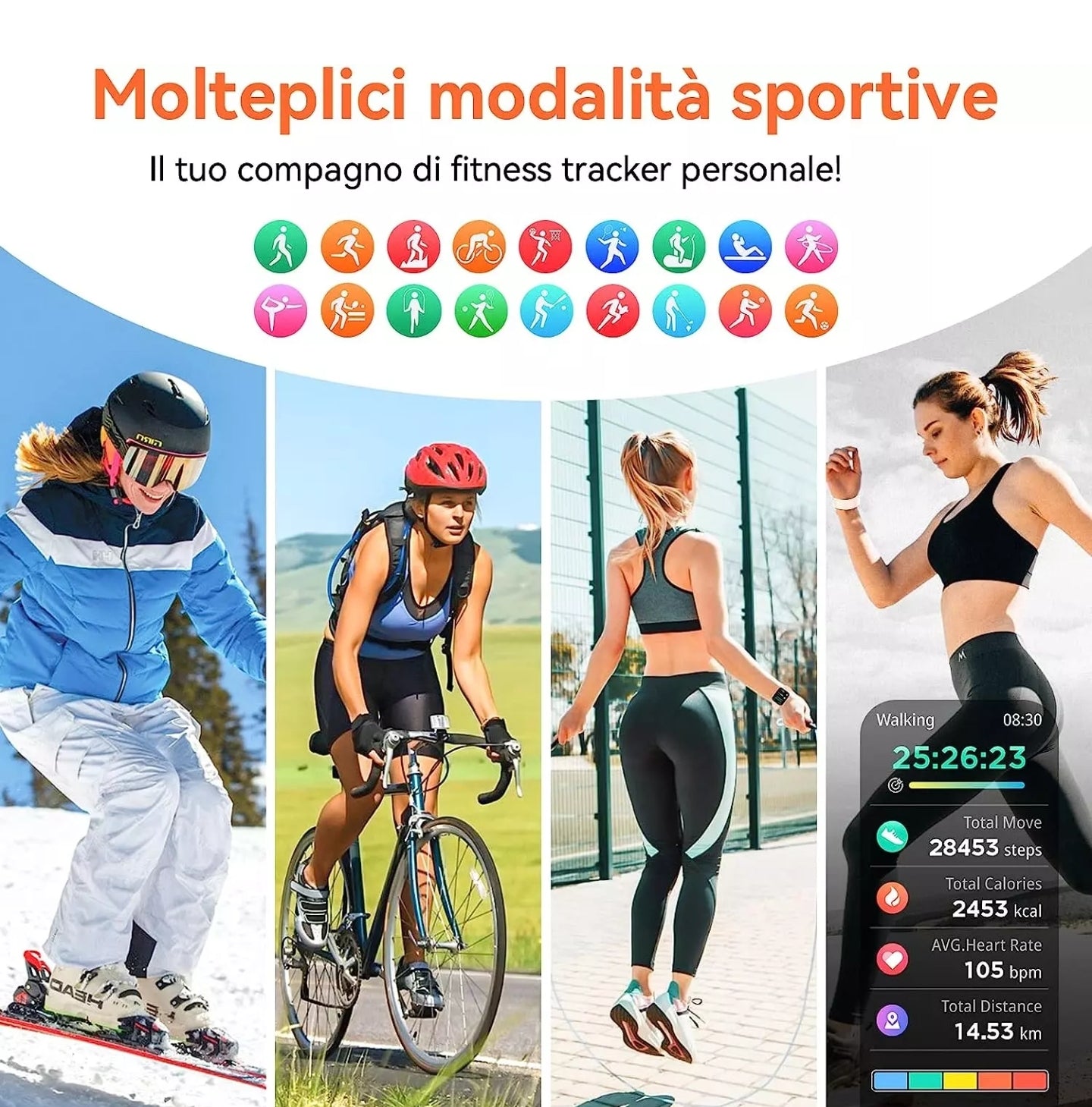 2023 Smartwatch Uomo Donna, 1,85'' Schermo Orologio Smartwatch Con Chiamata Bluetooth