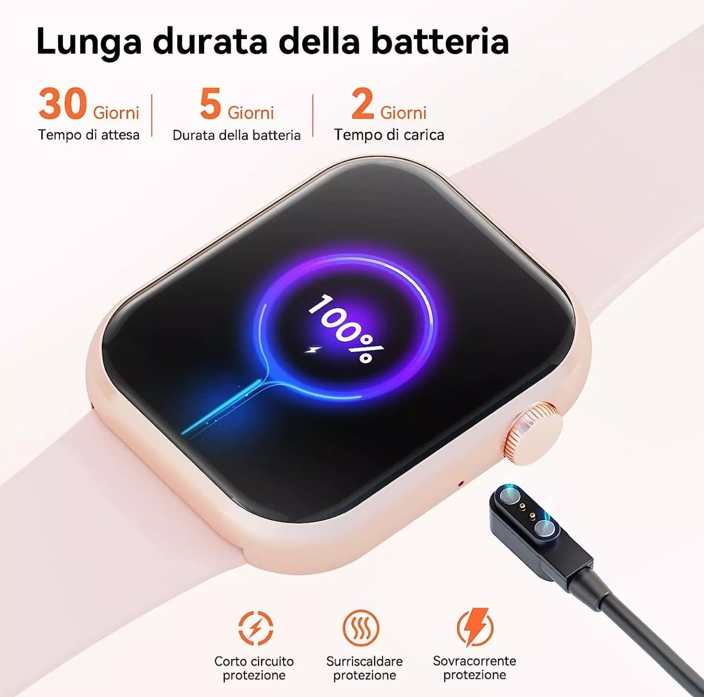 2023 Smartwatch Uomo Donna, 1,85'' Schermo Orologio Smartwatch Con Chiamata Bluetooth