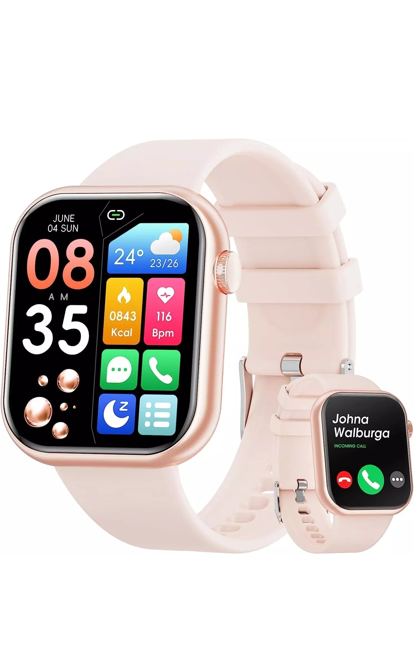 2023 Smartwatch Uomo Donna, 1,85'' Schermo Orologio Smartwatch Con Chiamata Bluetooth