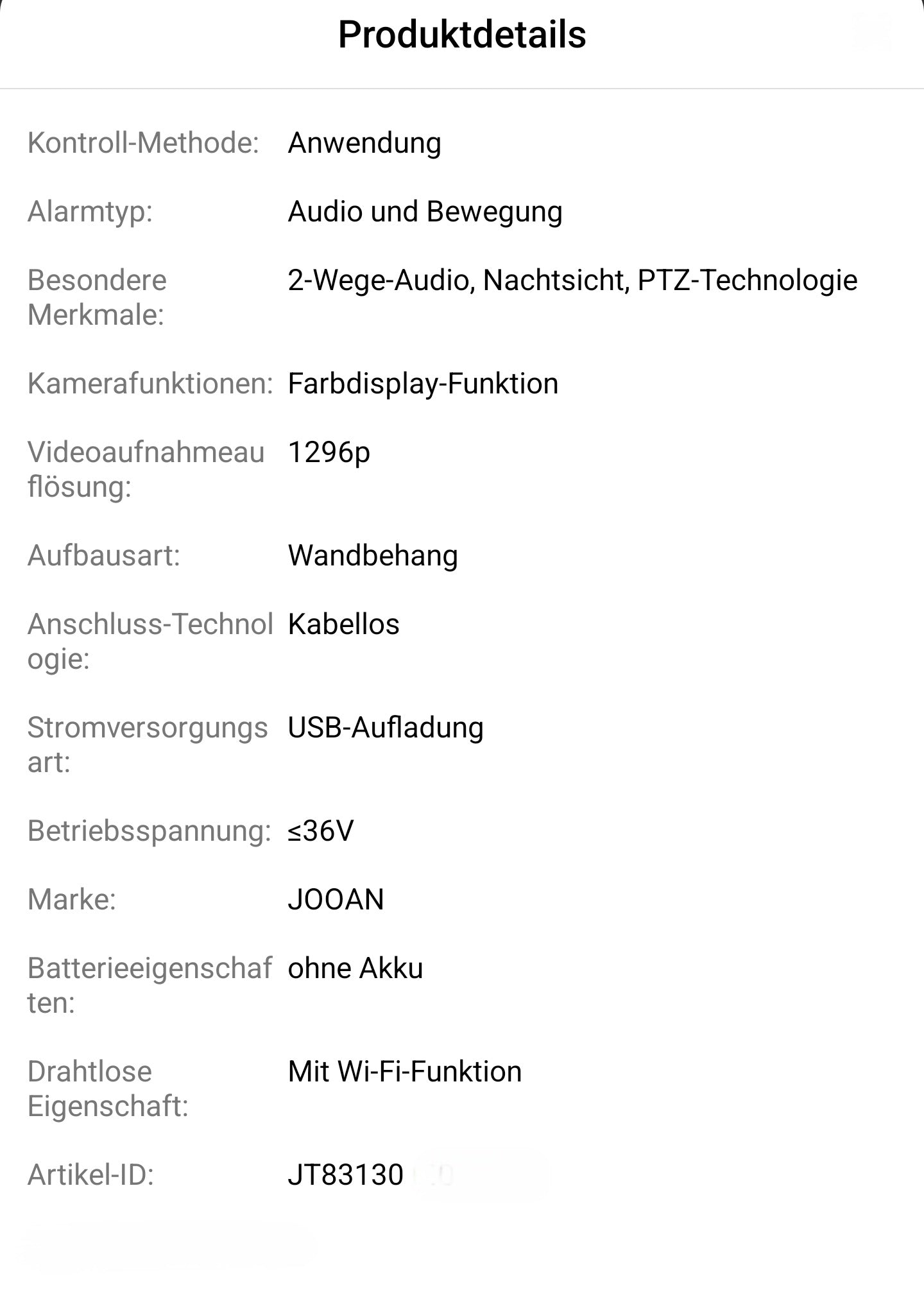HD-WLAN-Kamera + 32G SD-Karte